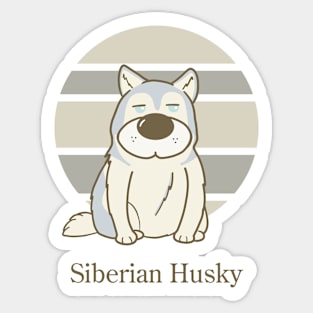 Cute Dogs illustrations - Siberian Husky Sticker